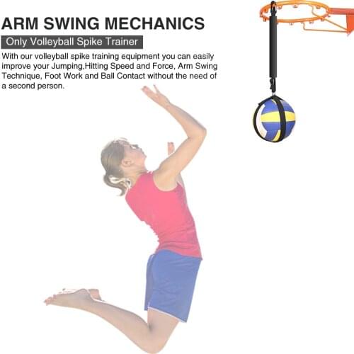Jumping Volleyball Spike Trainer Accessories Holder Training Aid Reaction Ball Neoprene Basketball Hoop Adjustable Length
