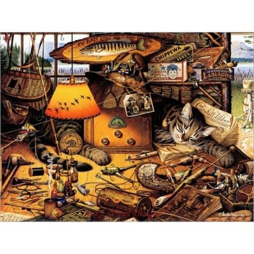 Embroidery Counted Cross Stitch Kits Needlework - Crafts 14 ct DMC Color DIY Arts Handmade Decor - Max in the Adirondacks