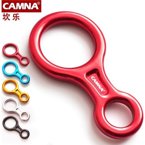 CAMNA outdoor aluminum magnesium alloy Rock Climbing 8 word ring 35KN Round Hoop Abseiling Device downhill Slow Down Descender