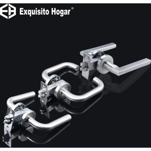 Stainless Steel 304 Hardware Installation Door Handle Channel Fire Cabinet Aisle Lock Keyless Door Lock Fire Door Handles