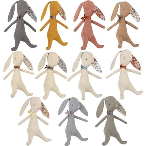 New kawaii Baby Bunny Dolls Soft Plush Rabbit Toy Newborn Appease Toy Sleeping Stuffed Toys Rabbit Christmas Gift For Girls&Boys