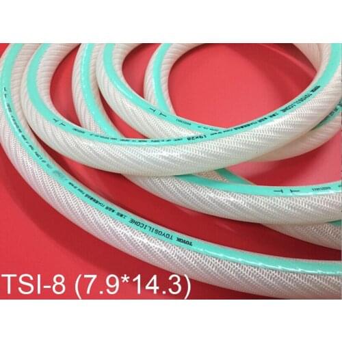 Japan original TOYOX FDA TSI-8 7.9mm ID 14.3mm OD food grade Silicone pressure reinforced hose braidd tube Braided Hose