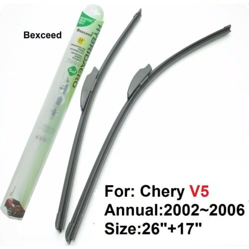 26"+17") 1 Set High Quality Bexceed of Car Windshield Flat Wiper Blade For Chery V5
