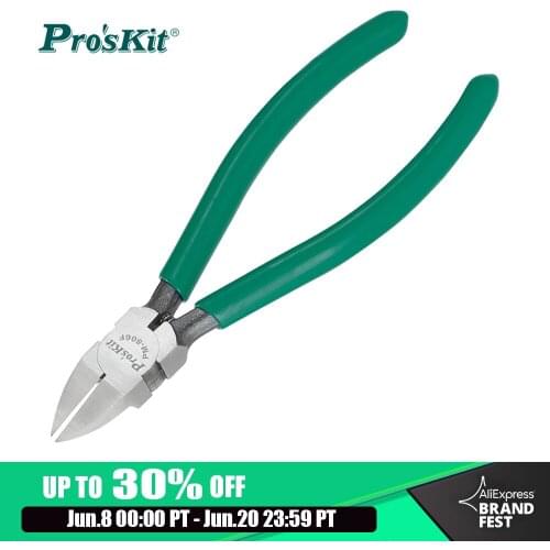 ProsKit Plastic Cutting Plier Electrical Wire Cable Cutter Diagonal Pliers with sharp Cutting Side DIY Tool PM-805F PM-806F