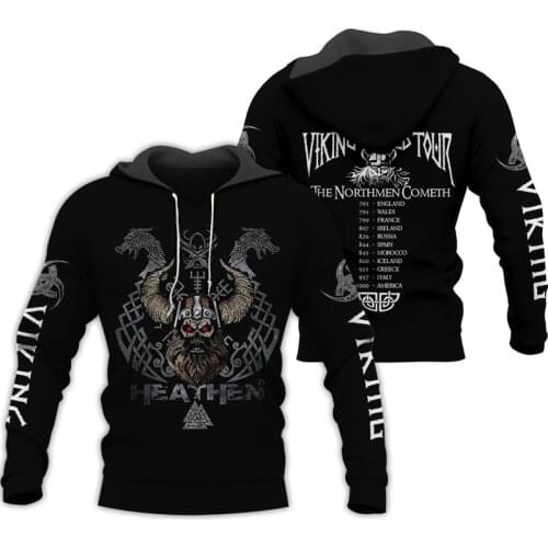 PLstar Cosmos Viking Warrior Tattoo 3D Printed Shirts casual 3D Print Hoodies/Sweatshirt/Zipper Man Women satan Tattoo-43