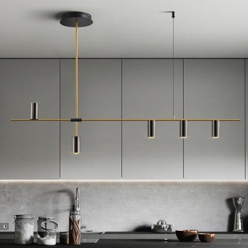 Modern Black Gold LED Pendant Chandelier for Bedroom Living Room Loft Entrance Hall Kitchen Dining Room Nordic Home Decor WF