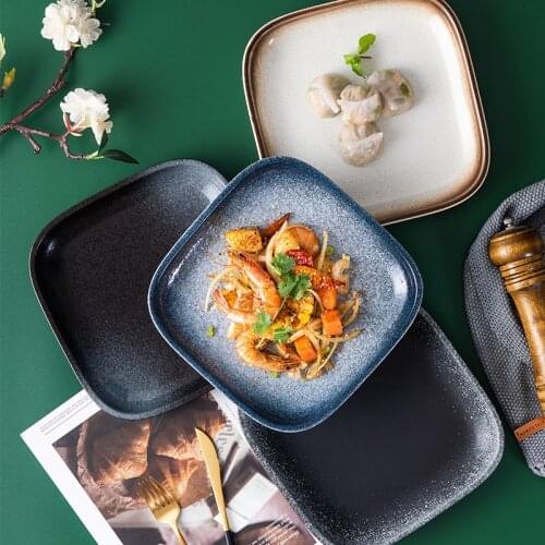 LingAo Japanese ceramic creativity , pasta, steak, western food plate web celebrity tableware