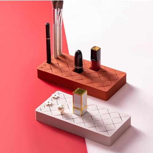 PUOU Net red silicone lipstick storage rack desktop storage cosmetics storage box eyebrow pencil lip color multi-color creative
