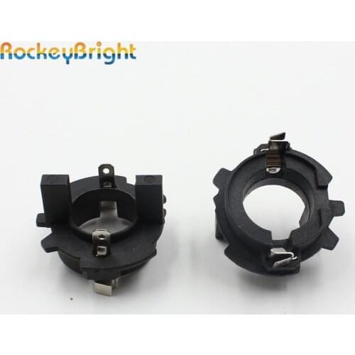 Rockeybright 2pc h7 hid xenon bulb H7 headlight adapter holder retainer base for vw volkswagen jetta mk5 golf h7 hid bulb holder