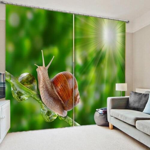 Luxury Blackout 3D Curtains For Living room Bedding room Office sunshine green curtains