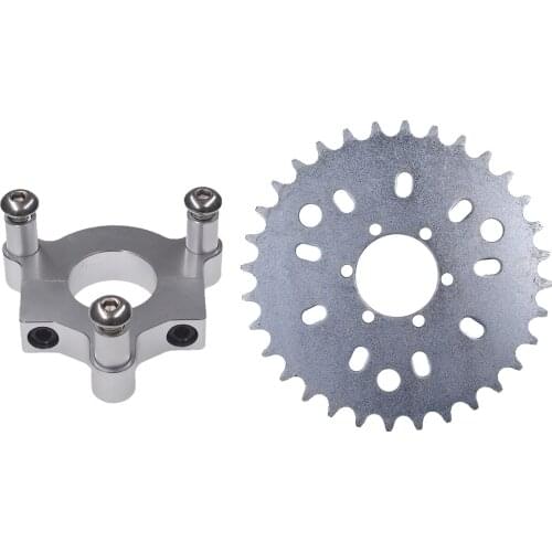 Silver CNC Adapter 36T Sprocket Fit 49cc 50cc 66cc 80cc Motorized Bike