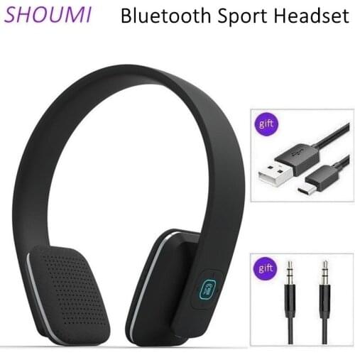 Shoumi Bluetooth Headset Sport Wireless Headphone Hifi Helmet Stereo Earphone Earbud with Mic 3.5mm AUX,for Tablet TV Music Game