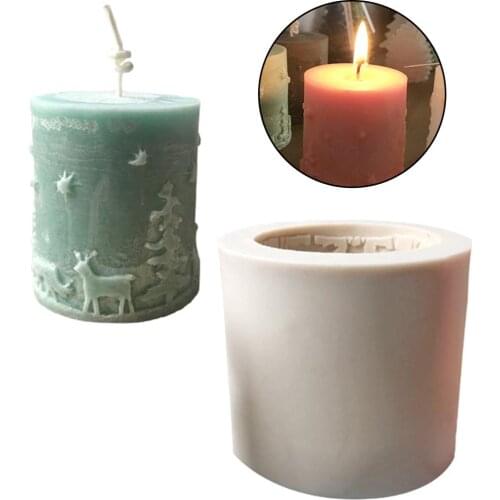 Silicone Candle Mold Handmade Candle Making Model DIY Aromatherapy Candle Mould 3D Plaster Crafts Resin Molds Home Decorating