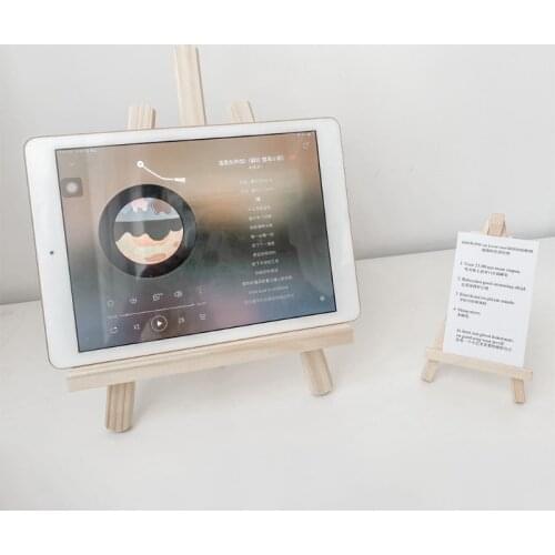 CPDD Foldable Desktop Wooden Holder for ipad Mobile Phone Tablet PC Book Holder Mini Easel Holder