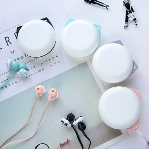 Cute Cat Claw Cartoon Headphone 3.5mm In-Ear Stereo Microphone Earphone Clear Call Free Headset Box Creative Cartoon Earphones