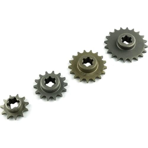 T8F 11/14/17/20 Tooth Front Clutch Drum Gear Box Pinion Chain Sprocket Gear For 2 Stroke 47cc 49cc Mini Moto Dirt Bike Crosser