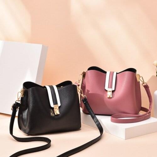 Ladies Mini Small Shoulder Bucket Bags Pu Leather 2021 Women Fashion Casual Travel Business Student Crossbody Bag