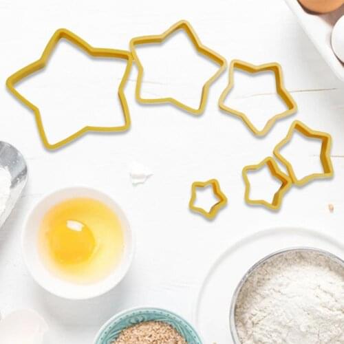 1 Set Creative Cookie Cutter Easy to Demold Plastic Cute Star Shape Biscuit Mold Strong Construction Food Grade Materials mouid