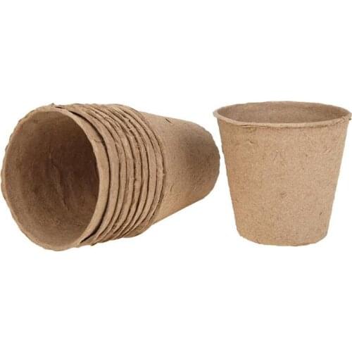 10PCS Nursery Pot Environmental Protection Degradable Seedling Cup 8*8cm Paper Garden Supplies
