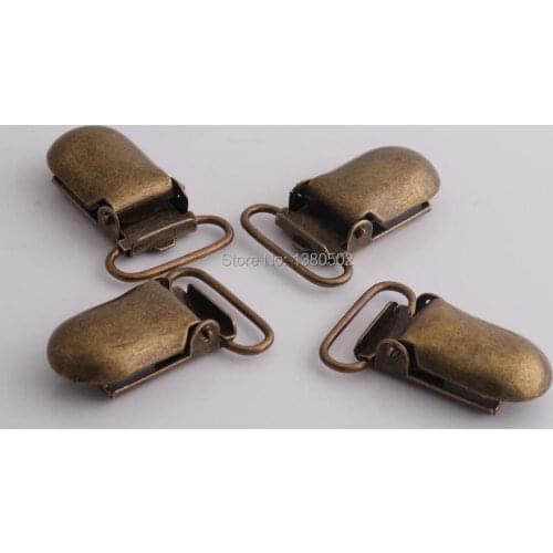 10pcs/lot 35*20mm bronze color metal Suspender Clips garment Ribbon clip