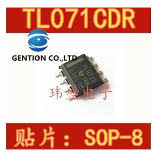 10PCS TL071CDR low noise operational amplifier jfets input SOP-8 in stock 100% new and original