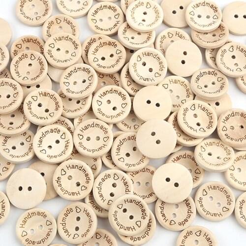 15-25mm 2Hole Natural Wooden Buttons Handmade For Craft Scrapbooking Craft DIY Baby Clothing Sewing Accessories пуговицы