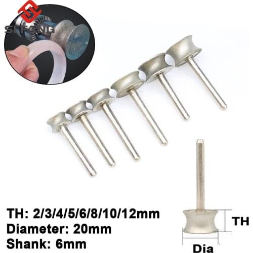 2mm-12mm Concave Diamond Abrasive Wheel Glass Round Grinding Bead Bracelet Ring Jade Carving Polishing Wheel