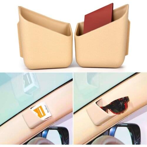 2pcs Car Organizer Auto Truck Pillar Storage Box Cigarette Phone Glasses IC Card Holder Organizers Bag