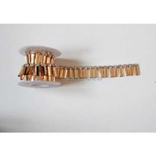 Free Shipping 5 yards Crystal Rhinestone Trim, Rhinestone Applique, Bridal Applique,Wedding Applique,Rhinestone Chain LSRT01116