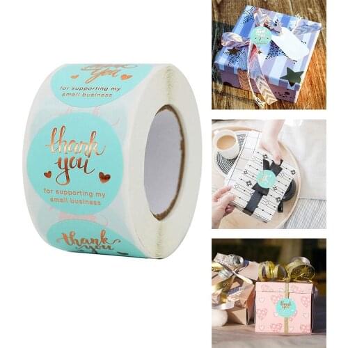 Thank You for Supporting My Small Business Stickers - Gold Foil Holographic Business Thank You Stickers, Shipping Stickers