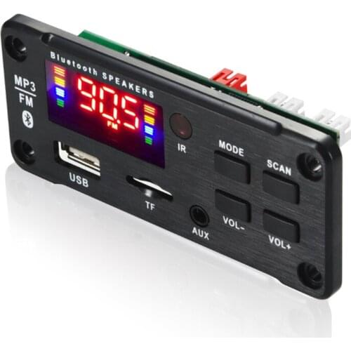 Digital Display USB MP3 Decoder USB TF FM Wireless Audio Remote Board Car Stereo Hands-Free Call Bluetooth 5.0 Recording Module
