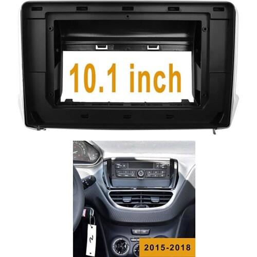 Double Din Fascia for 2014-2016 PEUGEOT 2008 10.1 Inch Dash Kit Stereo GPS DVD Player Install Surround Trim Panel Frame