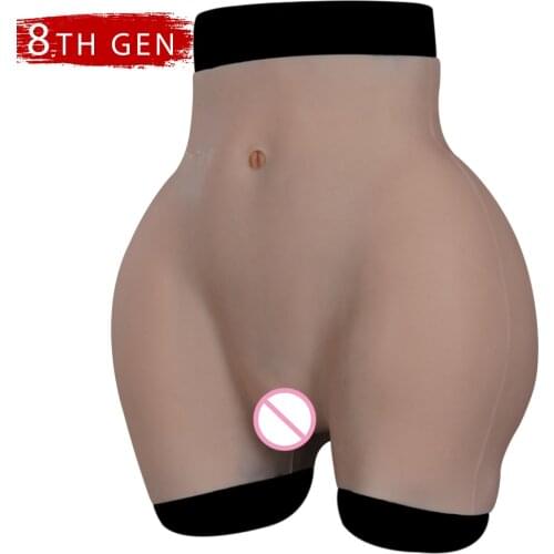 EYUNG 8THpgrade Silicone Realistic Vagina Panties Butt Hip Enhancer Pussy Pant Crossdressing For Transgender Shemale Drag Queen