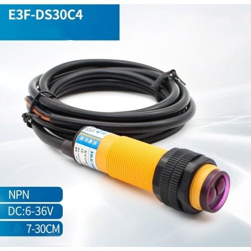E3F-DS30C4 Proximity Switch Photoelectric sensor switch NPN PNP 30cm Detection Range Adjustable E3F-DS30P1/P2/B2