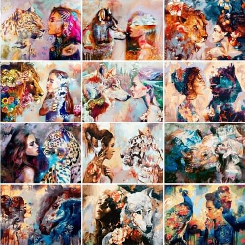 Beauty beast diamond painting body painted beads mosaic art picture embroidery cross stitch rhinestone picture puzzle wall decor