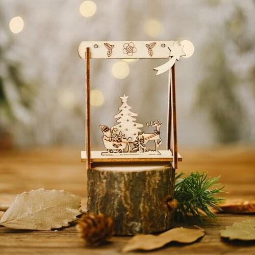 Creative Wooden Diy Swing Ornaments Christmas Ornaments Creative Old Man Tree Ornaments Xtmas Decoration Festival Supplies