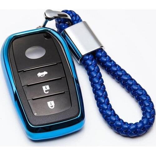 KUKAKEY TPU Car Key Cover Case Bag For Toyota Avensis Corolla CHR Yaris Prius Camry Land Cruiser Prado 150 Key Ring Shell Fob