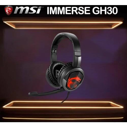MSI Gaming Headset MSI GEAR IMMERSE GH30 Wired Gamer Headphones With Microphone RGB noise reduction HiFi Laptop PC Gamer