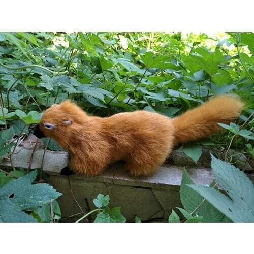 New simulation weasel toy polyethylene & furs yellow weasel doll gift about 34x12CM 275