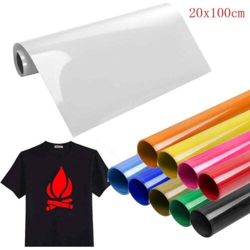 New Vinyl Roll PU Heat Transfer Vinyl Iron-on Heat Press HTV T-Shirt Fabrics Film 1pcs