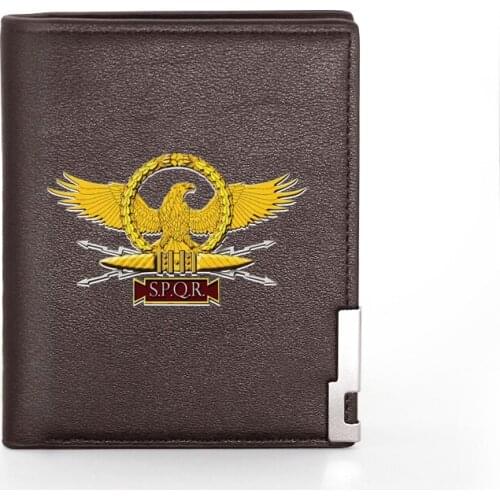 2020 New Arrivals Roman Empire SPQR Printing Wallet Leather Purse For Men Credit Card Holder Short