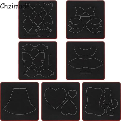 Chzimade Heart Crown Bows Wooden Leather Cutting Dies 2020 Mold For Diy Leather Blade Punching Handmade Tools