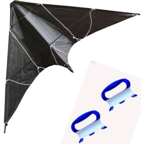 NEW Arrive 47Inch Professional Black Dual Line Stunt Kite With Handle And Line Good Flying Factory Outlet