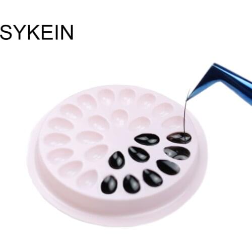 100pcs Glue Gasket Pad For Eyelash Extension Transparent Glue Holder Eyelashes Adhesive Plastic Glue Pallet Paste Eeyelash Tools