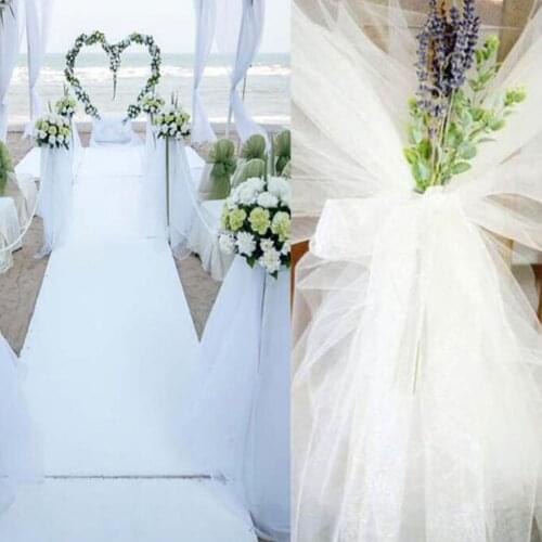 Crystal Tulle Fabric Organza Mesh DIY Craft for Wedding Party Decoration Supplies 5m Cute Creative Lightweight Craft Solid