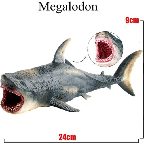 Savage Ocean Megalodon-Prehistoric Shark Sea Life Animals Giant Shark Model Toys Education Animal Figure Model For Children