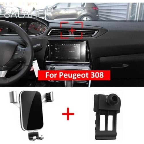 Pretty Mobile Car Phone Holder For Peugeot 308 Air Vent Mount Cell Stand Support Smartphone Clip Mount Support Portable Cellular