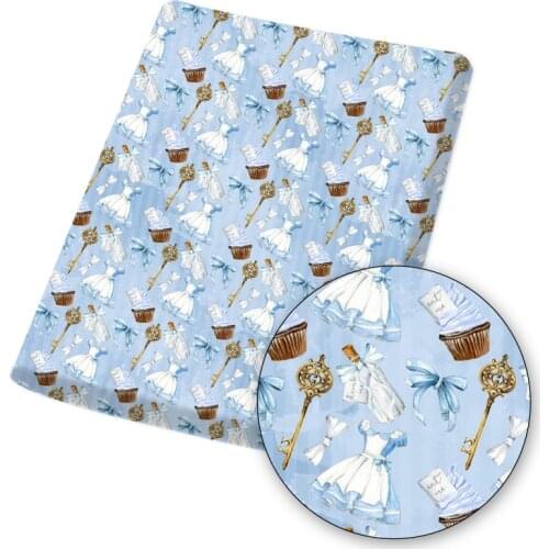 Polyester Cotton Fabric Sewing Fabric Ballerina Shoes Print Cloth for Kid Clothes Making Home Textile Craft DIY Supplie 45*145cm