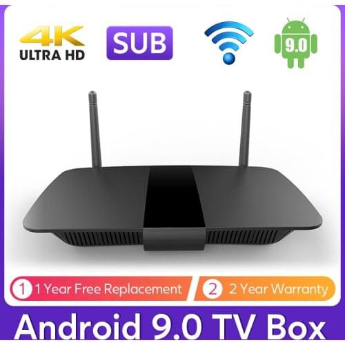 Leadcool Q1504 TV BOX Android 9.0 1G 8G SUB Smart TV Box 4K S905W Quad Core Set top Box 2.4GHz WiFi 100M LAN H.265 Media Player