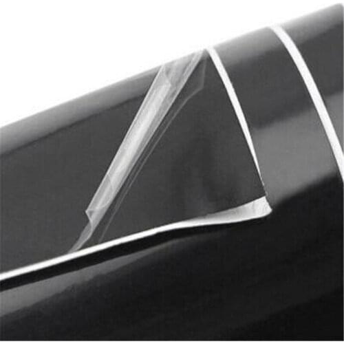 Vinyl Film Wrap Sheet Roll Car Decoration Sticker Caravan Annex Boat DIY Cutting Glossy Black 152cm x 30cm Roof Universal Decals